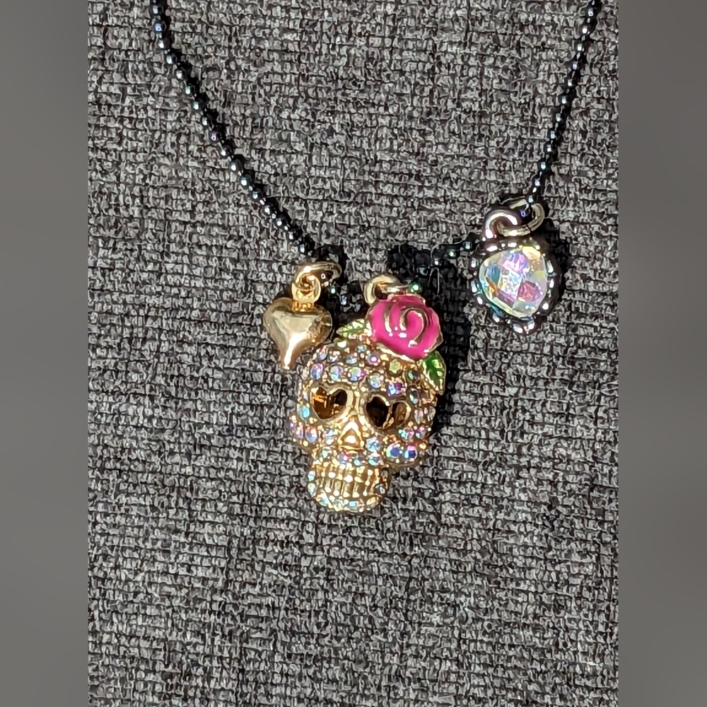 Betsey Johnson Sugar Skull Necklace